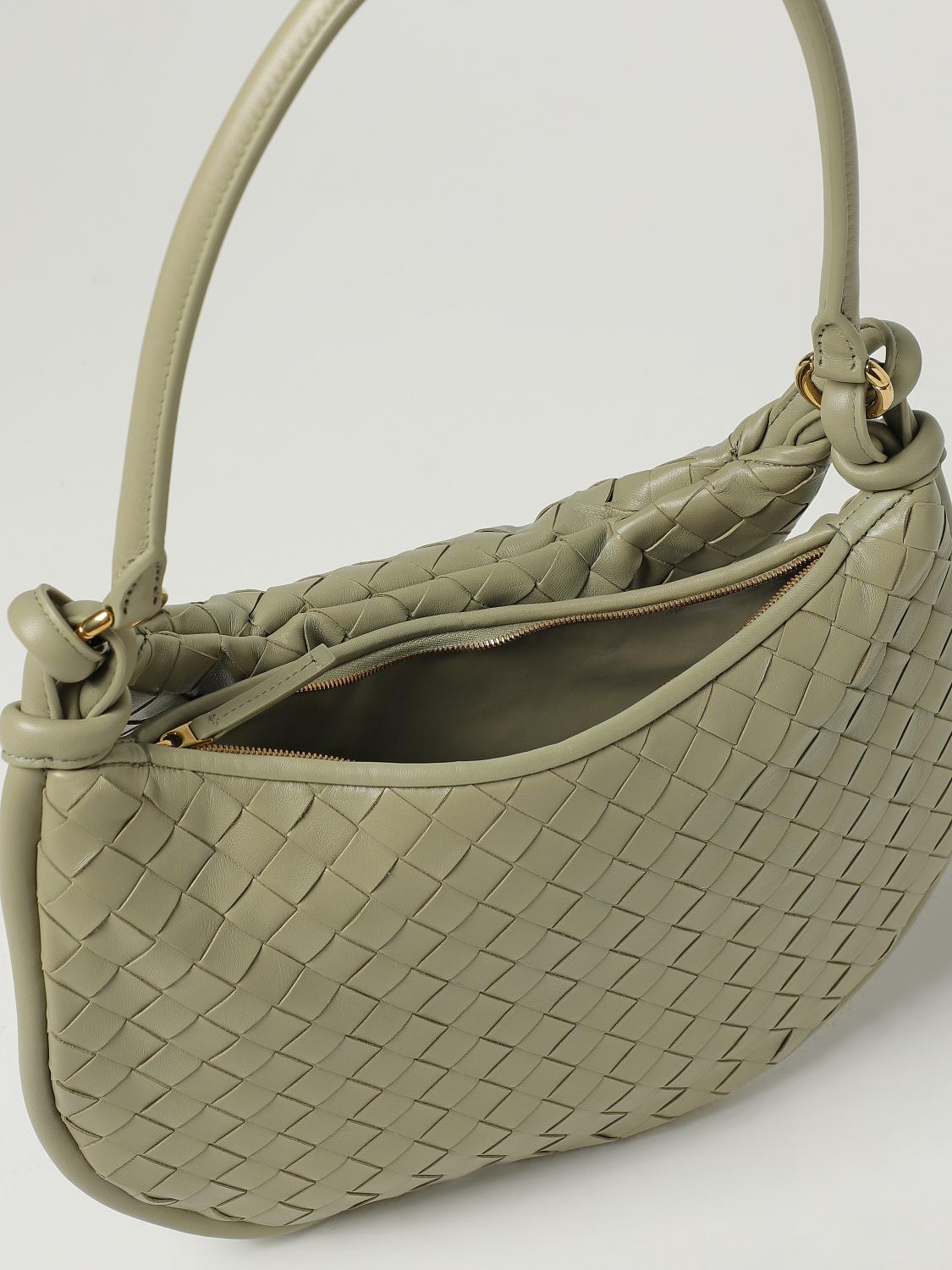 BOTTEGA VENETA SHOULDER BAG: Bottega Veneta Gemelli bag in woven nappa, Green - Img 4