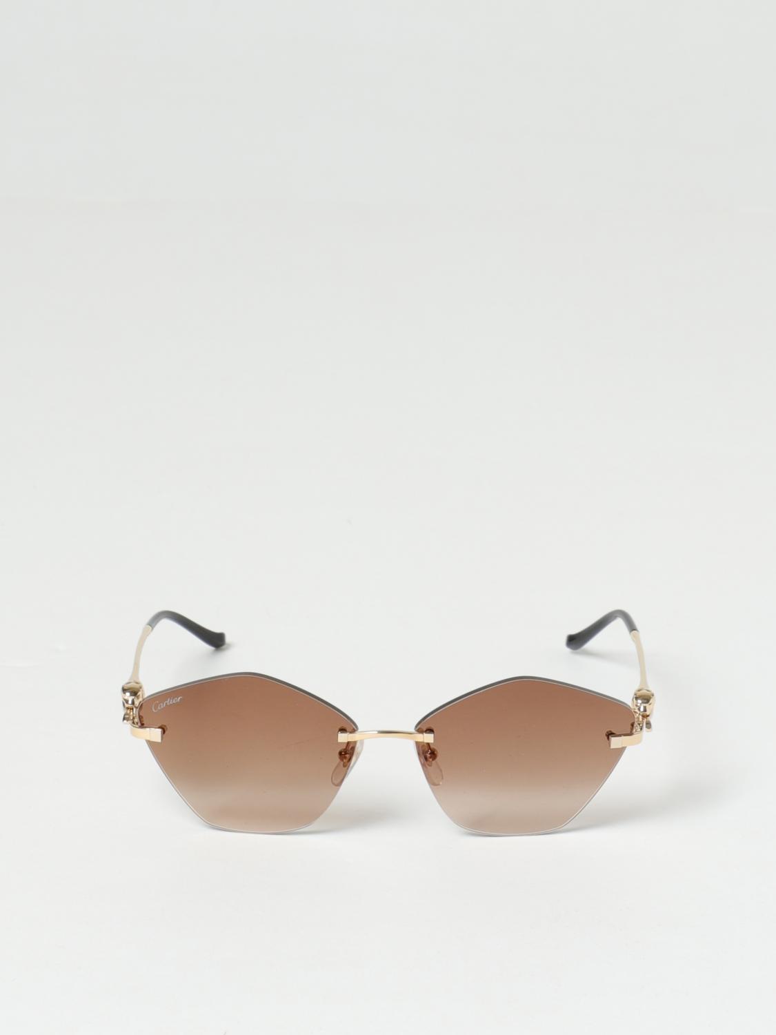 CARTIER GAFAS DE SOL: Gafas de sol Core Range Cartier de metal, Marrón - Img 2