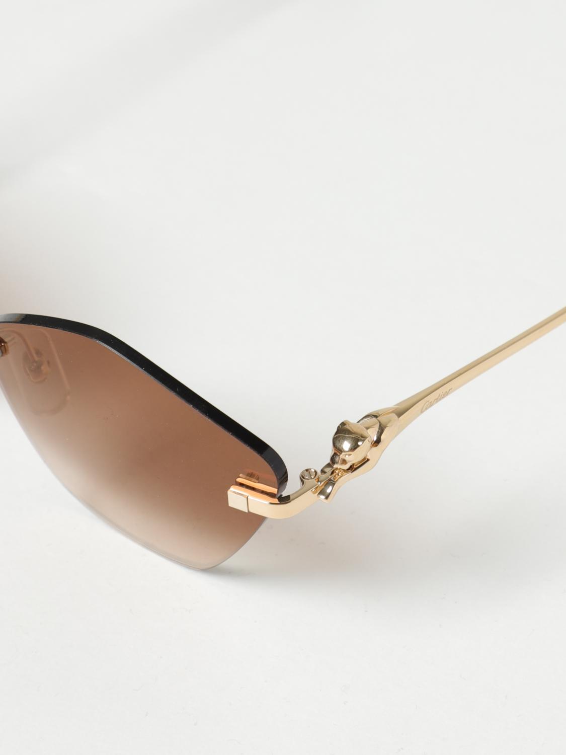 CARTIER GAFAS DE SOL: Gafas de sol Core Range Cartier de metal, Marrón - Img 4