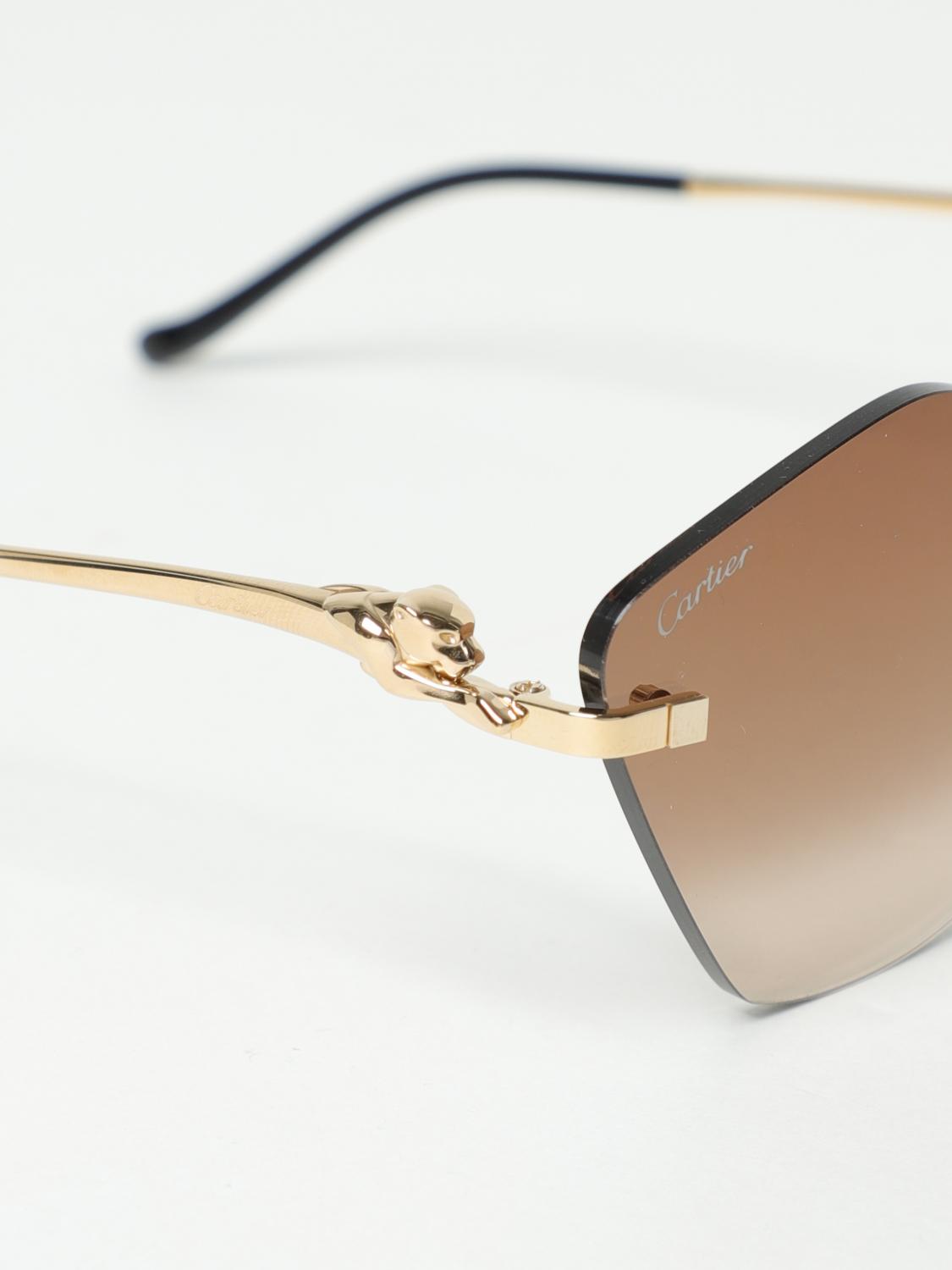 CARTIER GAFAS DE SOL: Gafas de sol Core Range Cartier de metal, Oro - Img 4