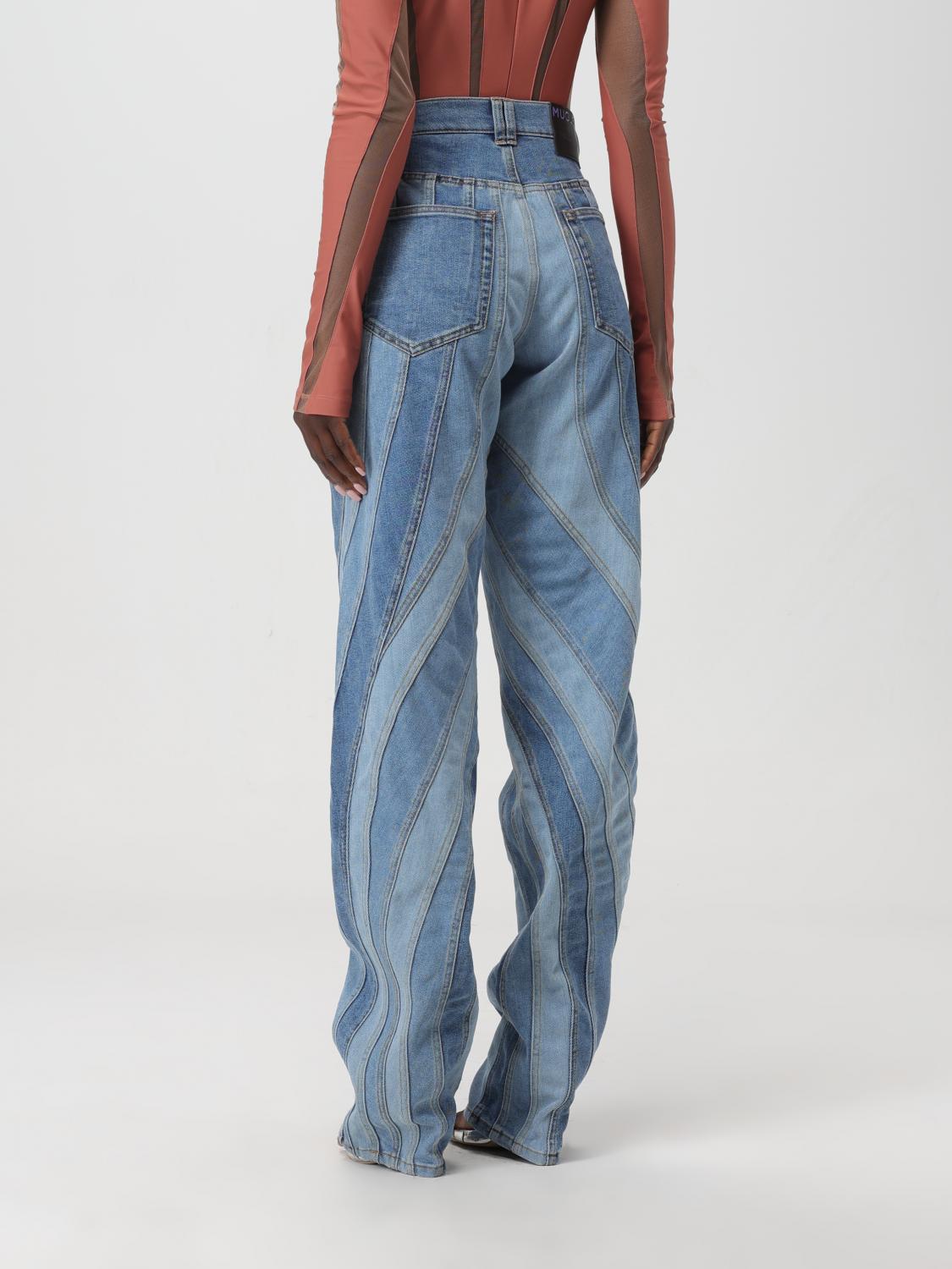 デニム・ジーパン MUGLER Woman Jeans Blue 23W6PA0327280 6048 Mugler Outlet: Pants woman - Blue | Mugler jeans