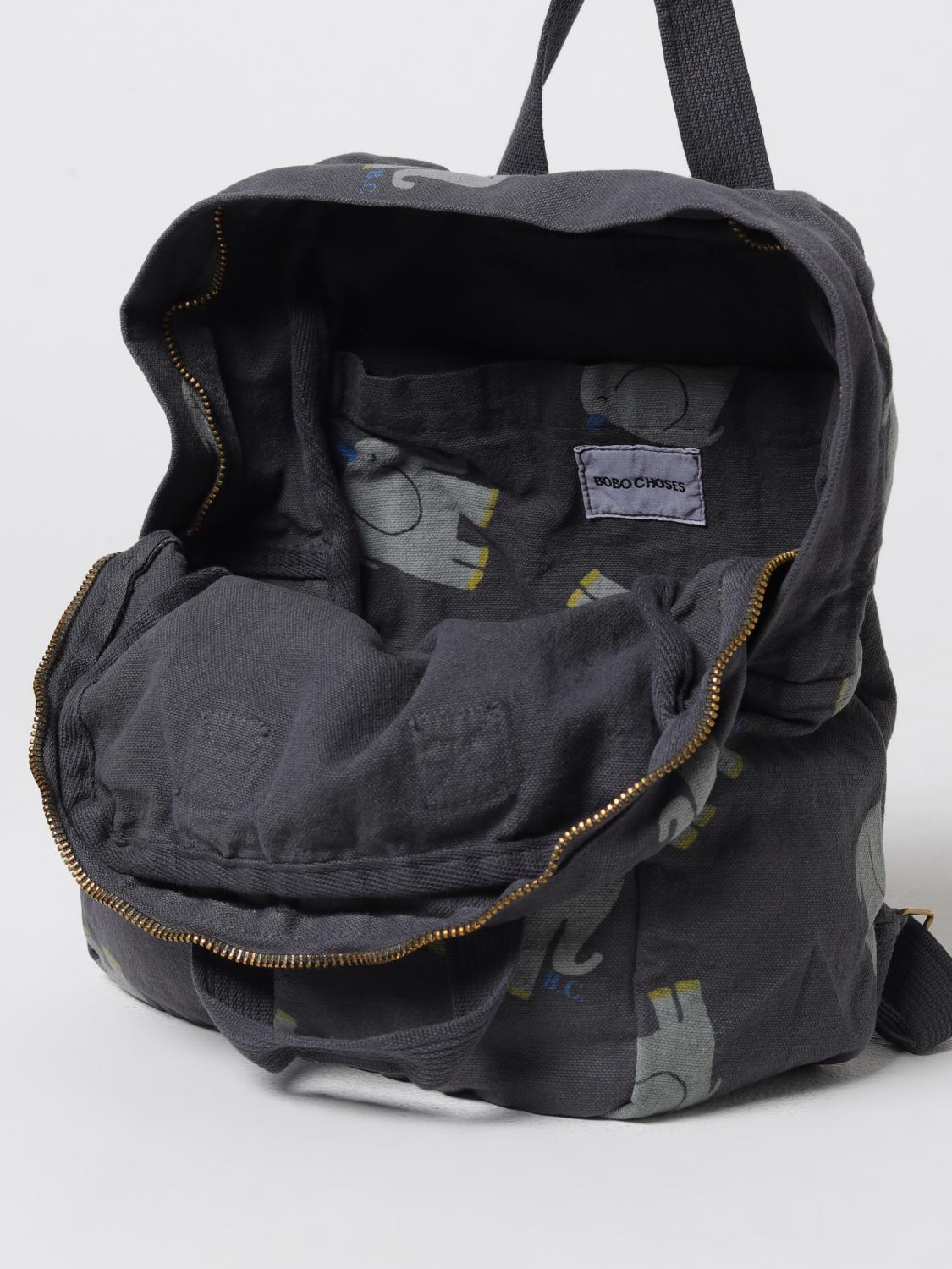 Bobo Choses printed cotton backpack - Grey | 223AI007 | GIGLIO.COM