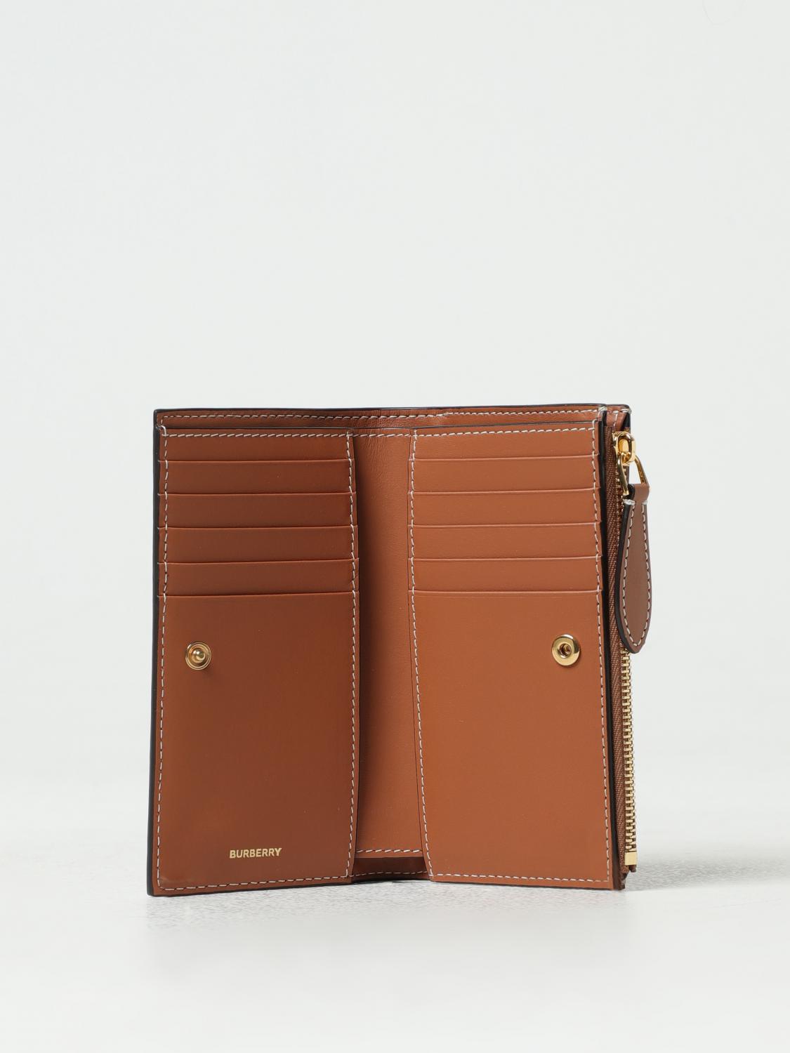BURBERRY WALLET: Burberry check coated cotton wallet, Beige - Img 2