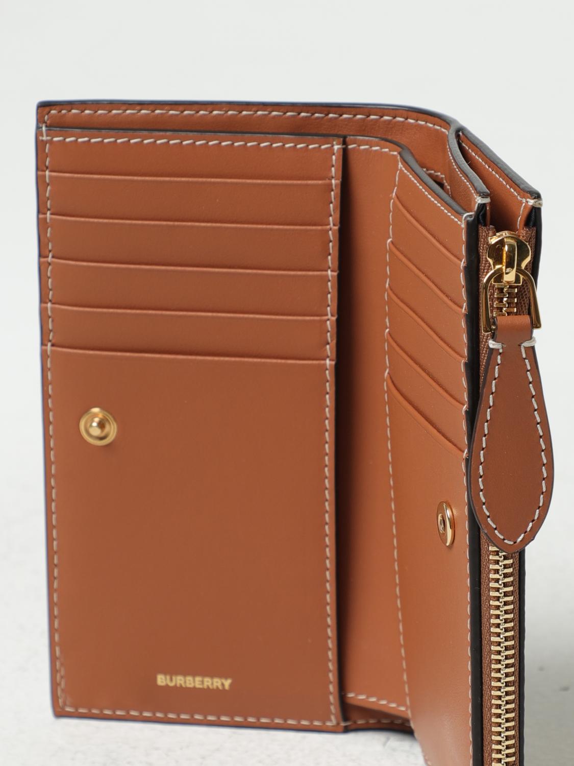 BURBERRY WALLET: Burberry check coated cotton wallet, Beige - Img 4