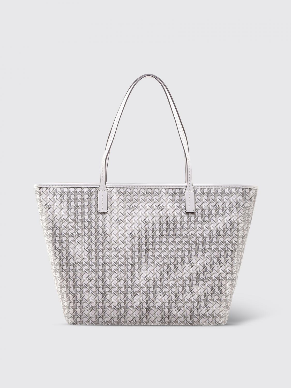TORY BURCH TOTE BAG: Tory Burch Ever-Ready coated cotton bag with all-over monogram, Beige - Img 2