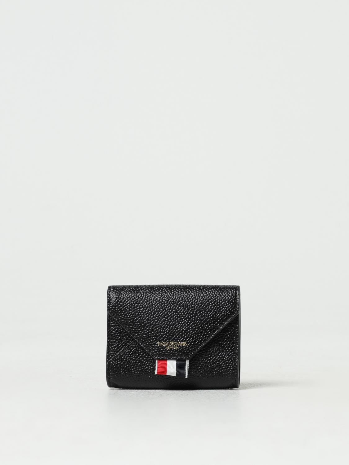 財布・小物その他 THOM BROWNE Woman Wallet Black FAW063A00198 001 THOM BROWNE: grained leather credit card holder - Black