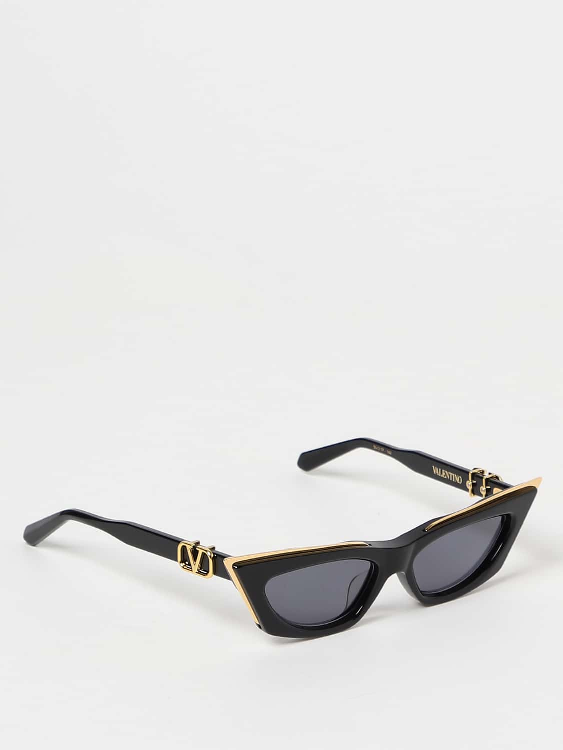VALENTINO SUNGLASSES: Valentino V-Goldcut II sunglasses in acetate, Black - Img 1