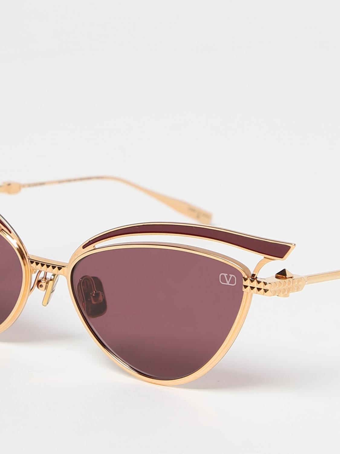 VALENTINO V GLASSLINER VLS-118B-55 Gold Sunglasses Italy designer Valentino VLS118-A V-Glassliner Black Gold Cat Eye  main image 4