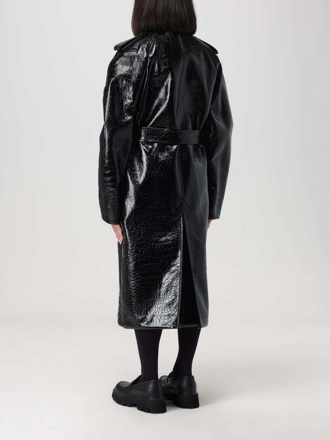 Sportmax Faggi crocodile print synthetic leather trench coat