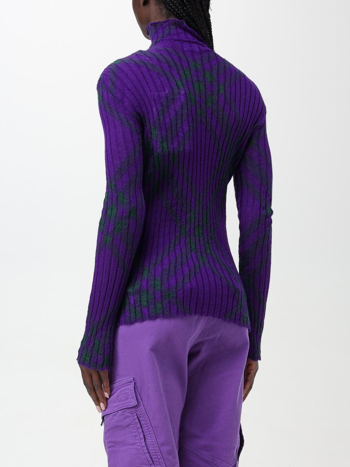 BURBERRY SWEATER: Sweater woman Burberry, Violet - Img 3