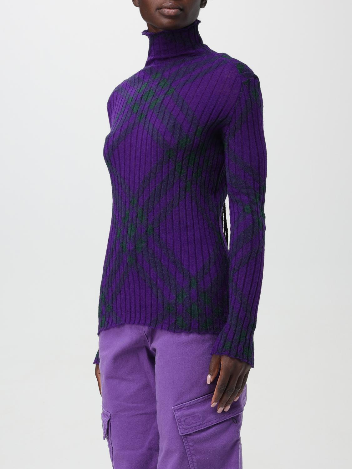 BURBERRY SWEATER: Sweater woman Burberry, Violet - Img 4