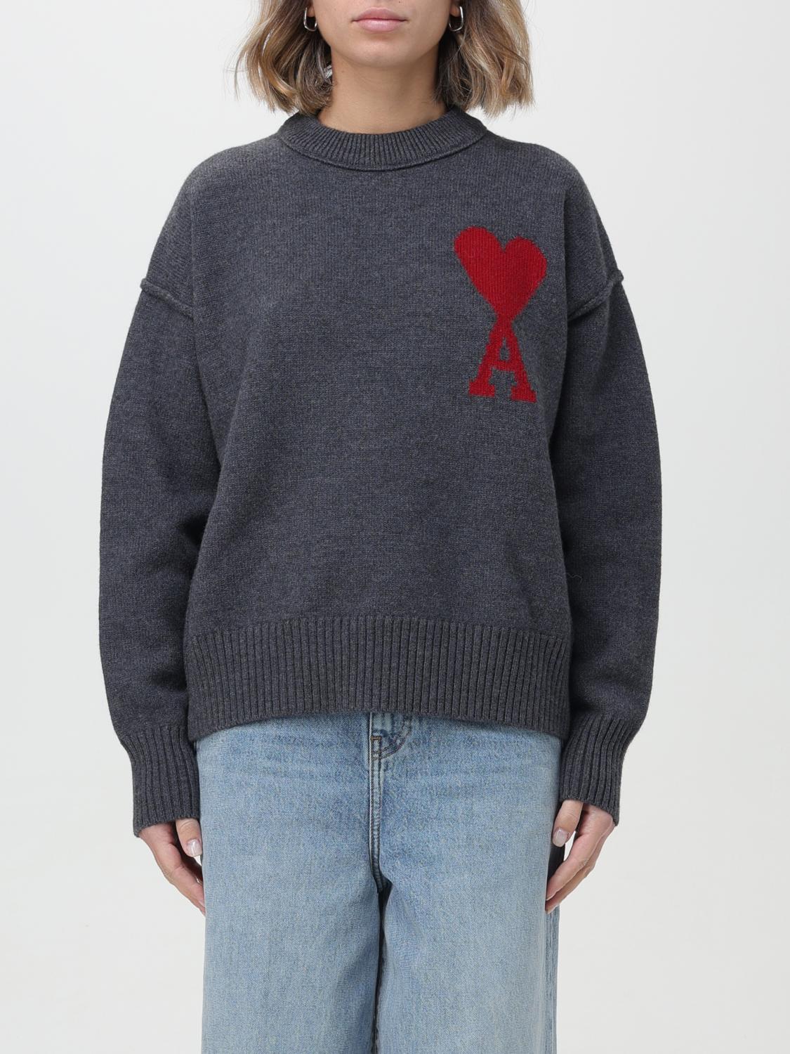 【Ami Paris】Wool Sweater BFUKS006.018 XL AMI》 BFUKS006 018 084 オーバーサイズ ウール ニット (AMI PARIS