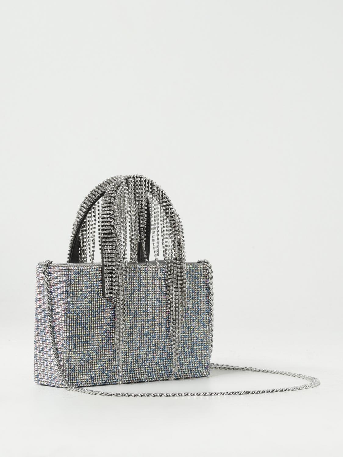 KARA BORSA MINI: Borsa Kara in strass e nappa, Blue - Img 2