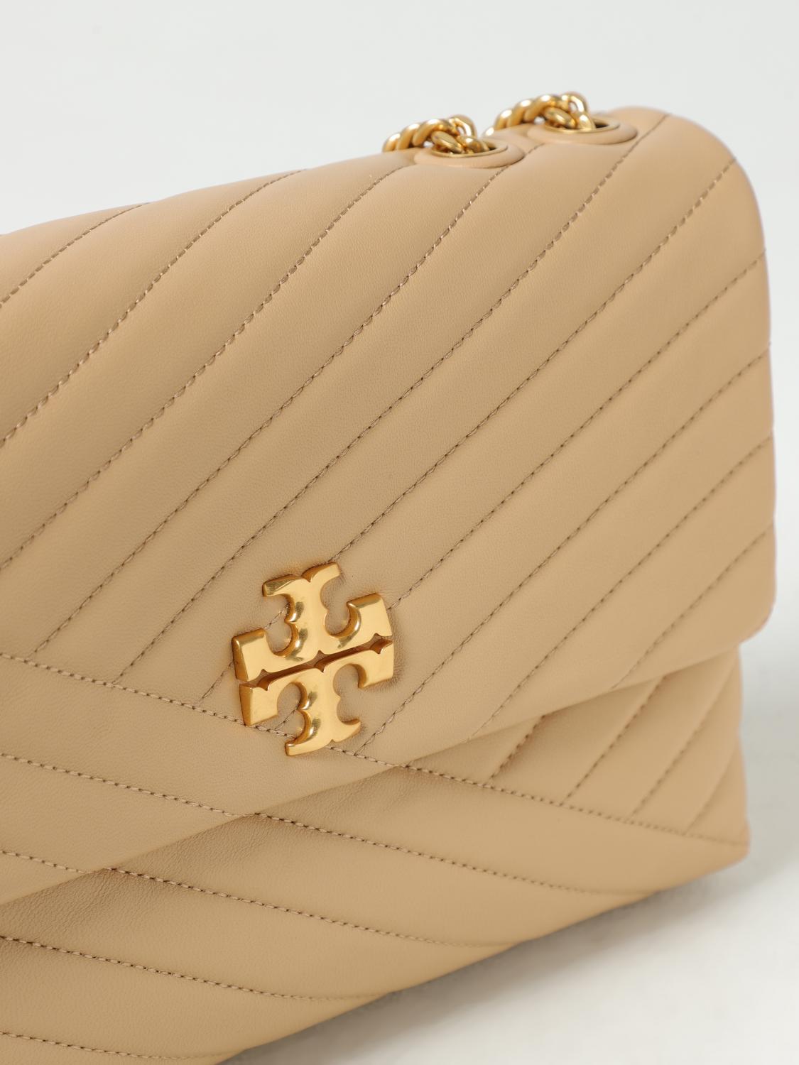 TORY BURCH BORSA A SPALLA: Borsa Kira Tory Burch in pelle trapuntata, Sabbia - Img 3