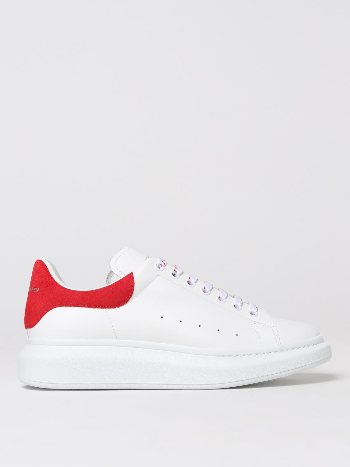 MCQUEEN SNEAKERS: McQueen Larry leather sneakers, White - Img 1