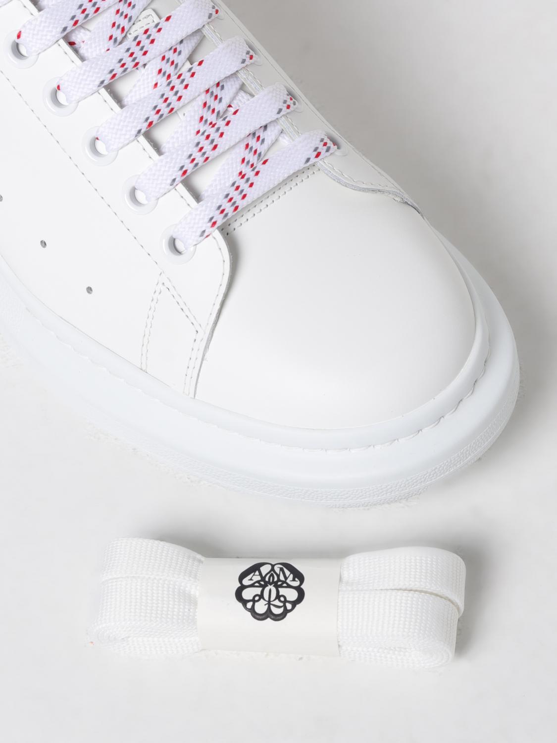 MCQUEEN SNEAKERS: McQueen Larry leather sneakers, White - Img 4