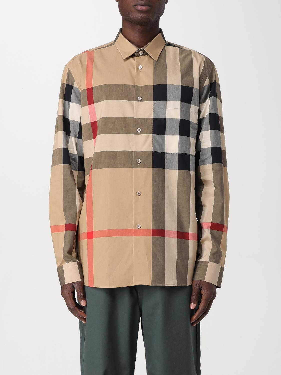 BURBERRY SHIRT: Shirt men Burberry, Beige - Img 1