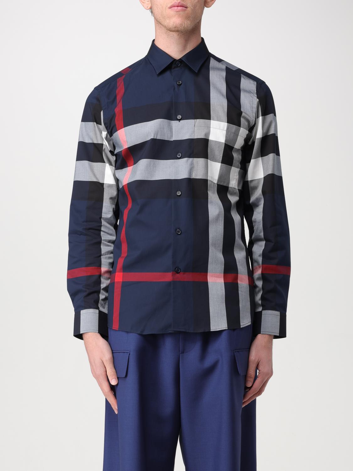 BURBERRY SHIRT: Shirt men Burberry, Navy - Img 1