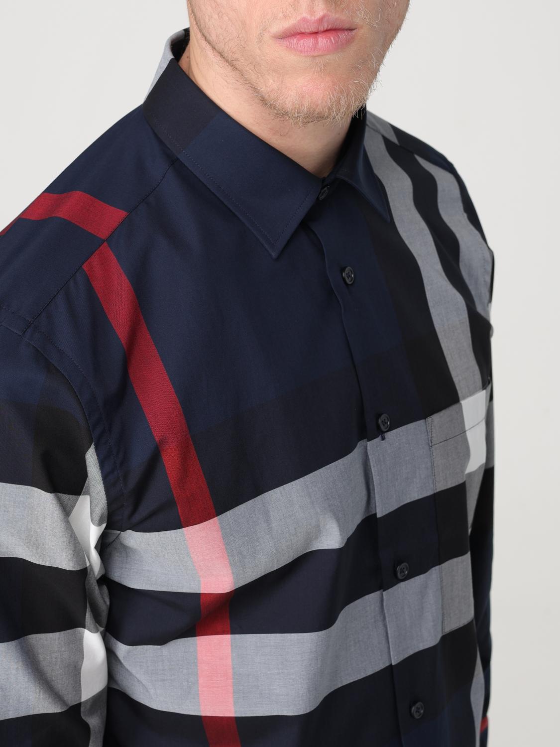 BURBERRY SHIRT: Shirt men Burberry, Navy - Img 5