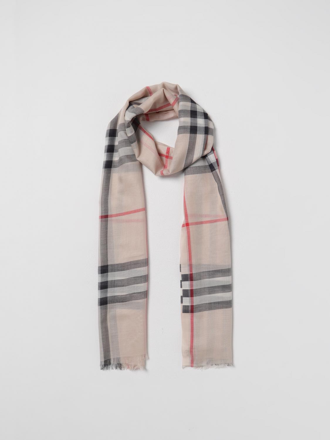 BURBERRY SCARF: Burberry scarf in check wool and silk, Grey - Img 2