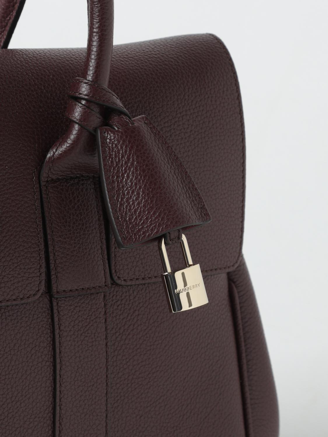 MULBERRY BORSA A MANO: Borsa Bayswater Mulberry in pelle a micro grana, Marrone - Img 3