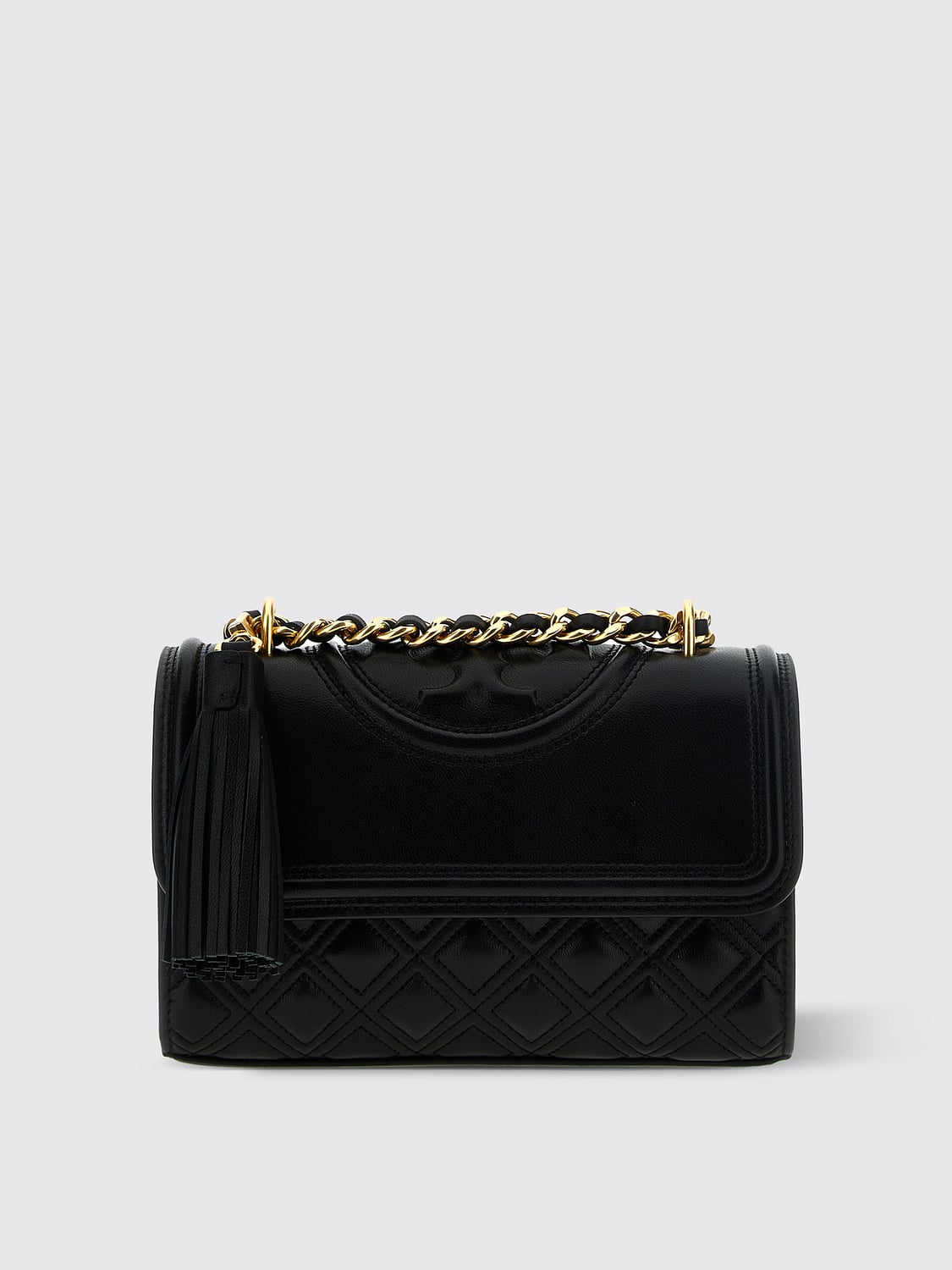 TORY BURCH BORSA MINI: Borsa Fleming Tory Burch in nappa trapuntata, Nero - Img 1