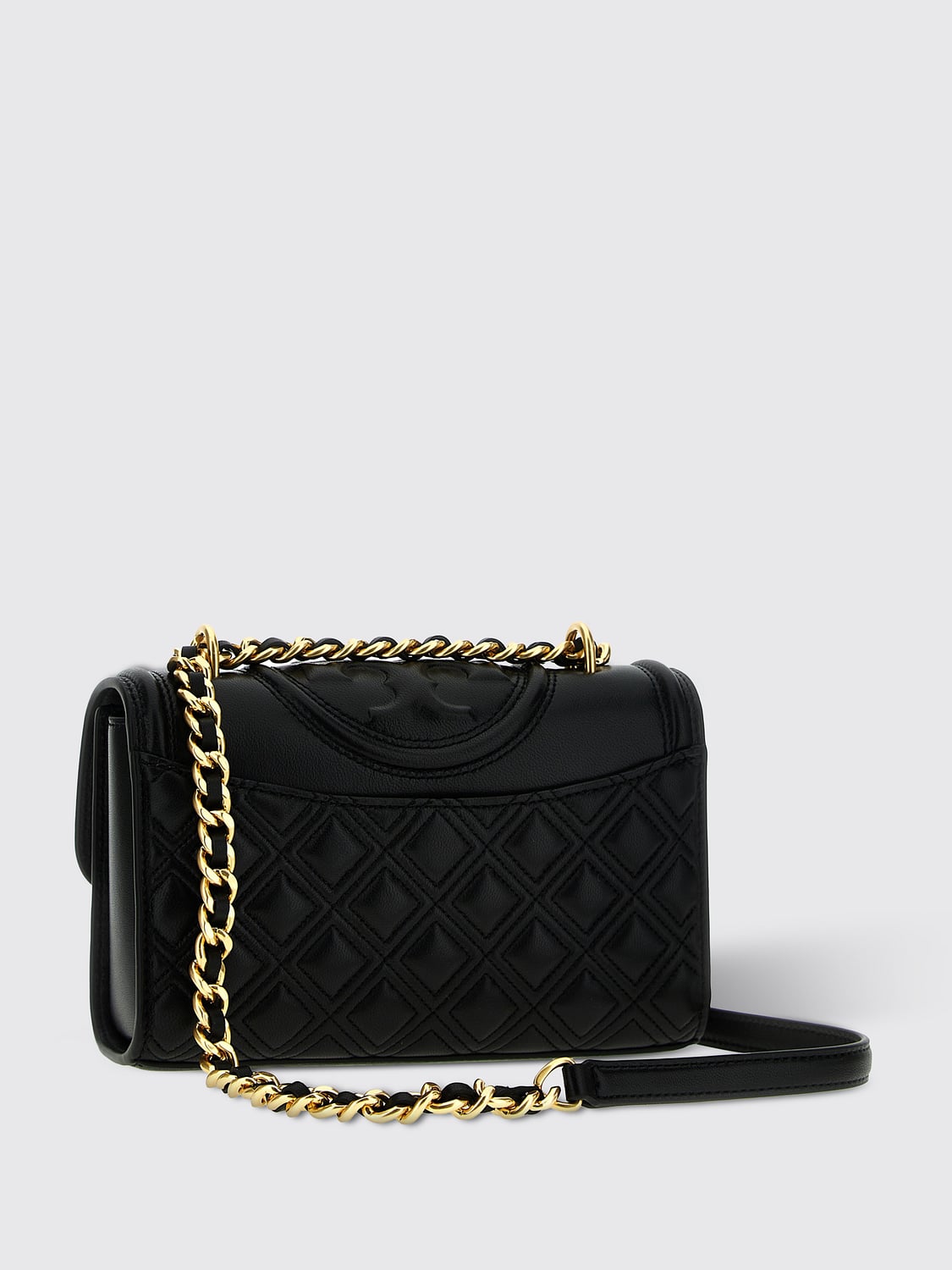 TORY BURCH BORSA MINI: Borsa Fleming Tory Burch in nappa trapuntata, Nero - Img 2