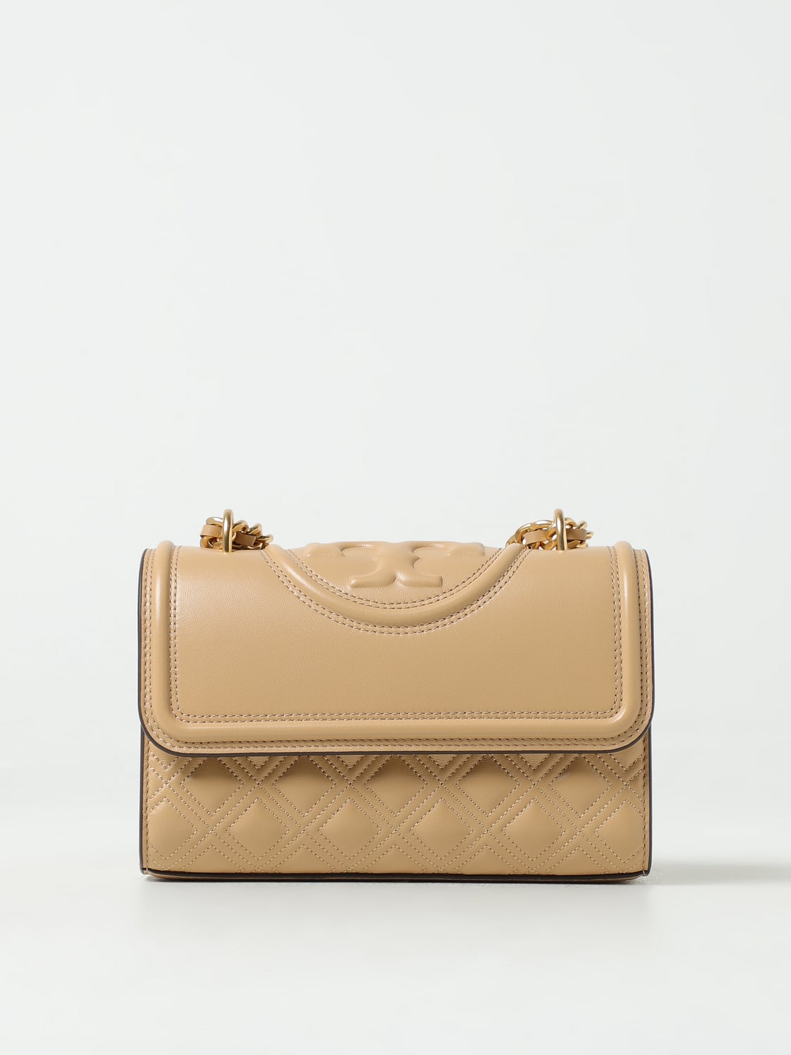 TORY BURCH BORSA MINI: Borsa Fleming Tory Burch in nappa trapuntata, Beige - Img 1
