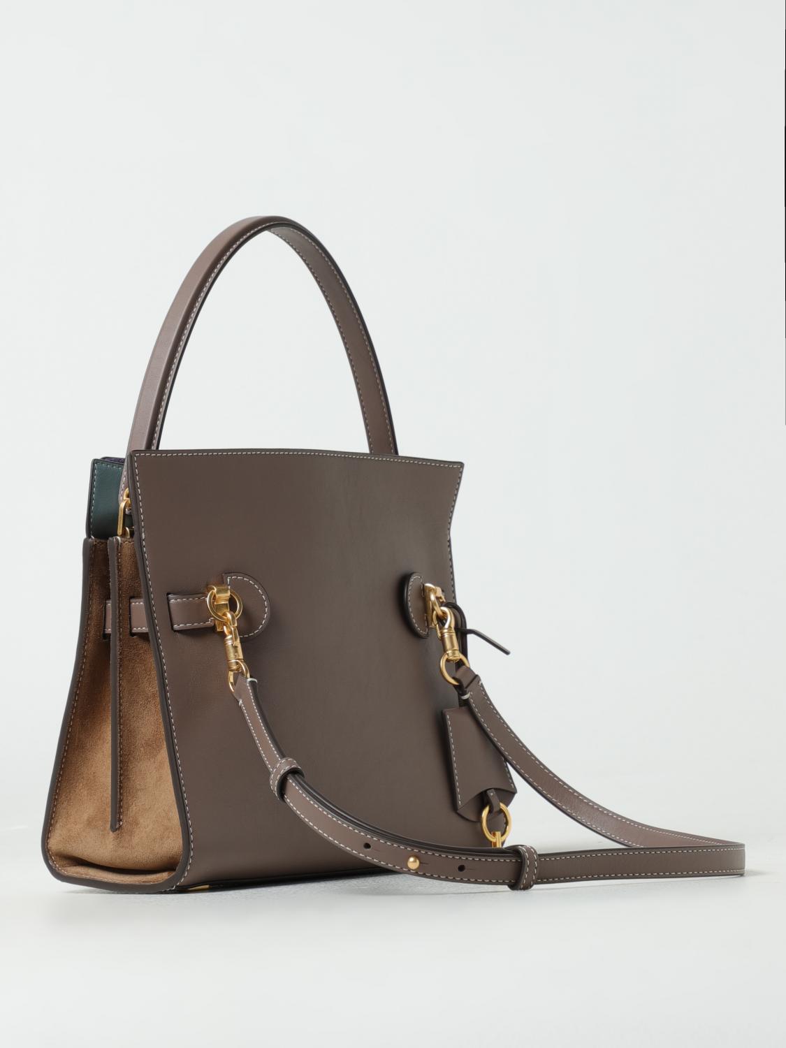 Tory Burch Lee Radziwill leather bag - Dove Grey | 80735 | GIGLIO.COM