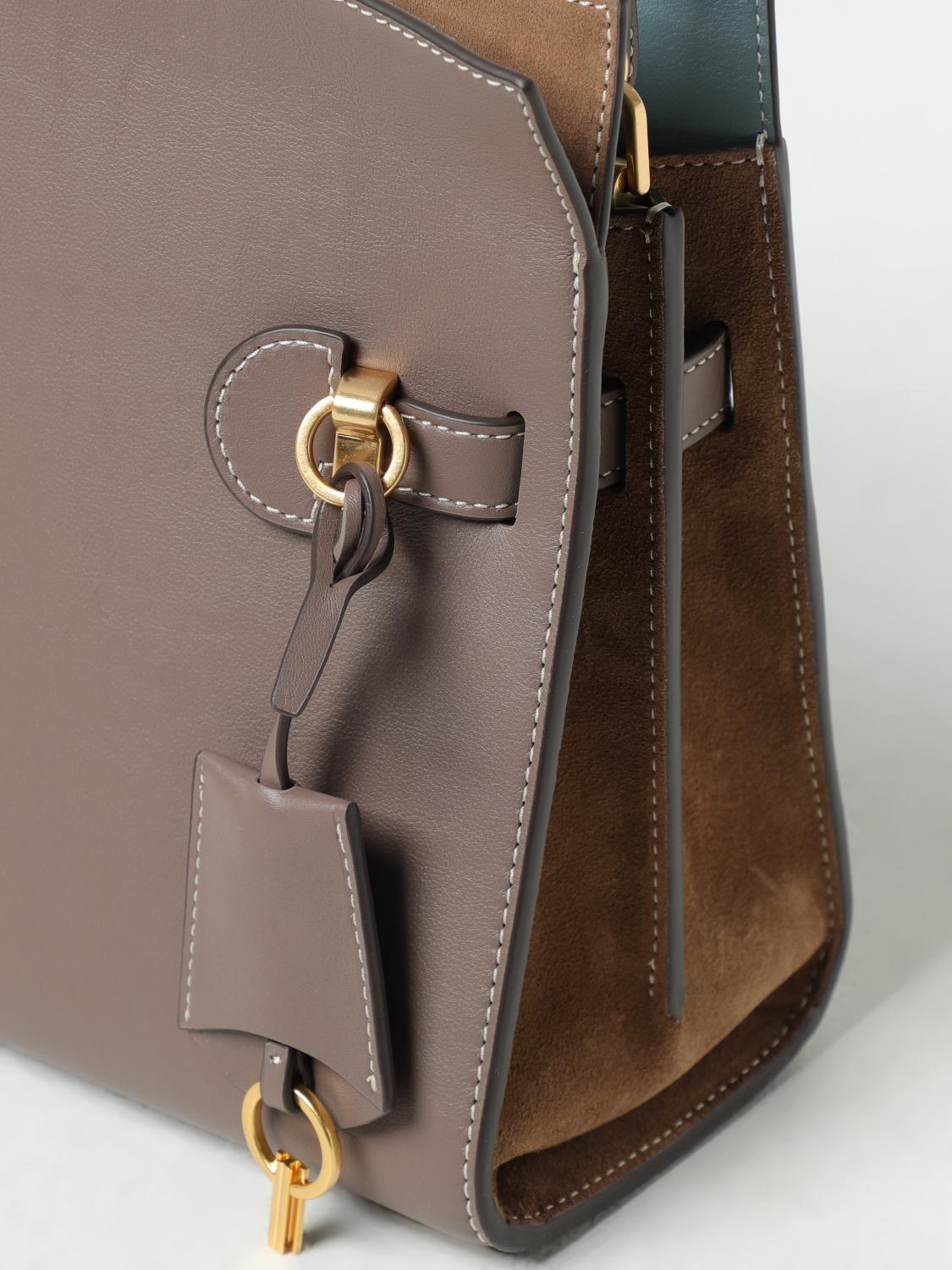 Tory Burch Lee Radziwill leather bag - Dove Grey | 80735 | GIGLIO.COM