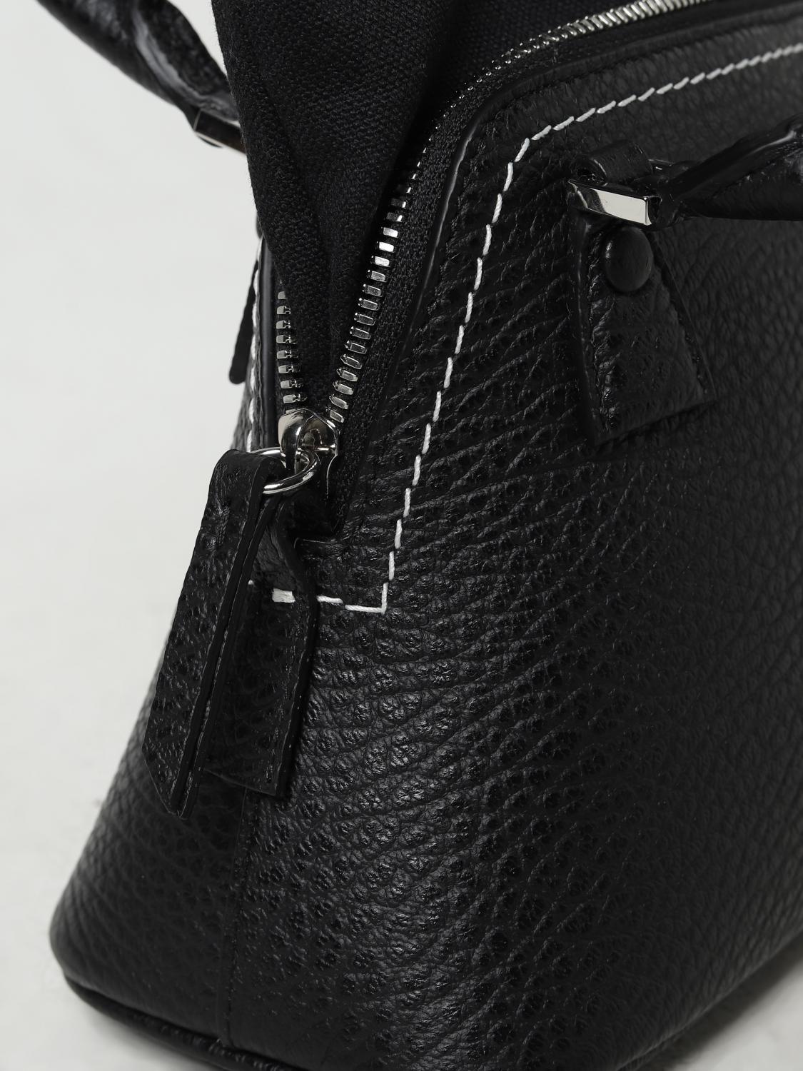 MAISON MARGIELA BORSA MINI: Borsa 5AC Maison Margiela in pelle a grana , Nero - Img 3