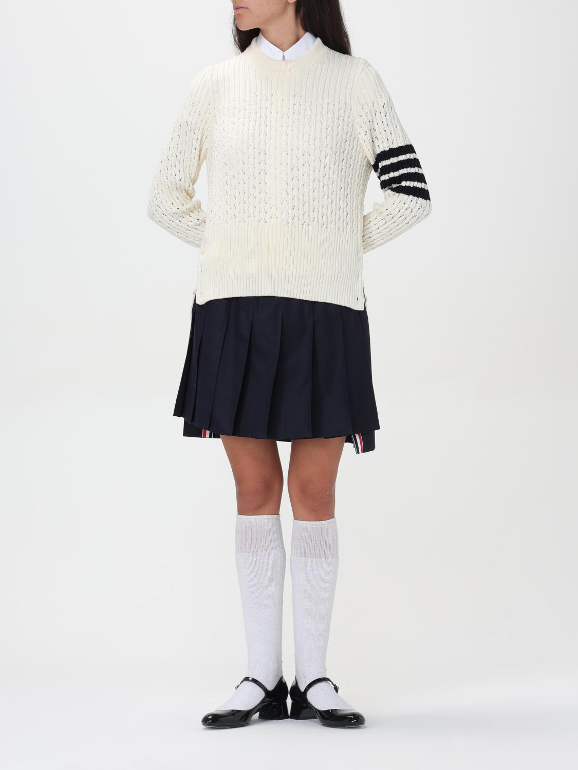 THOM BROWNE: Skirt woman - Blue | Thom Browne skirt