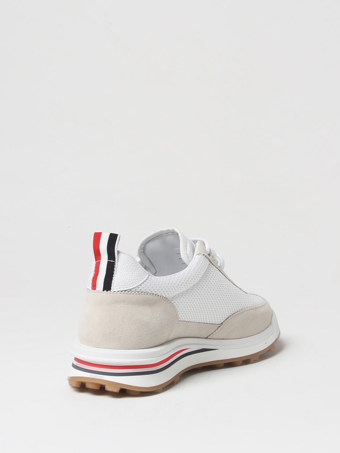 THOM BROWNE SNEAKERS: Sneakers Thom Browne in mesh e pelle scamosciata , Bianco - Img 3