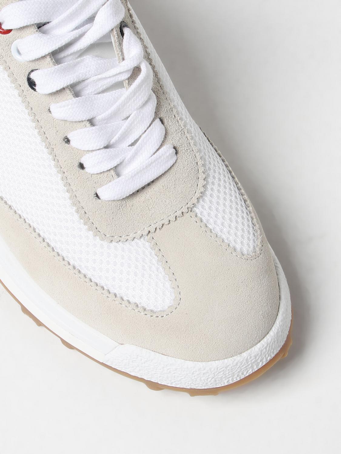 THOM BROWNE SNEAKERS: Sneakers Thom Browne in mesh e pelle scamosciata , Bianco - Img 4