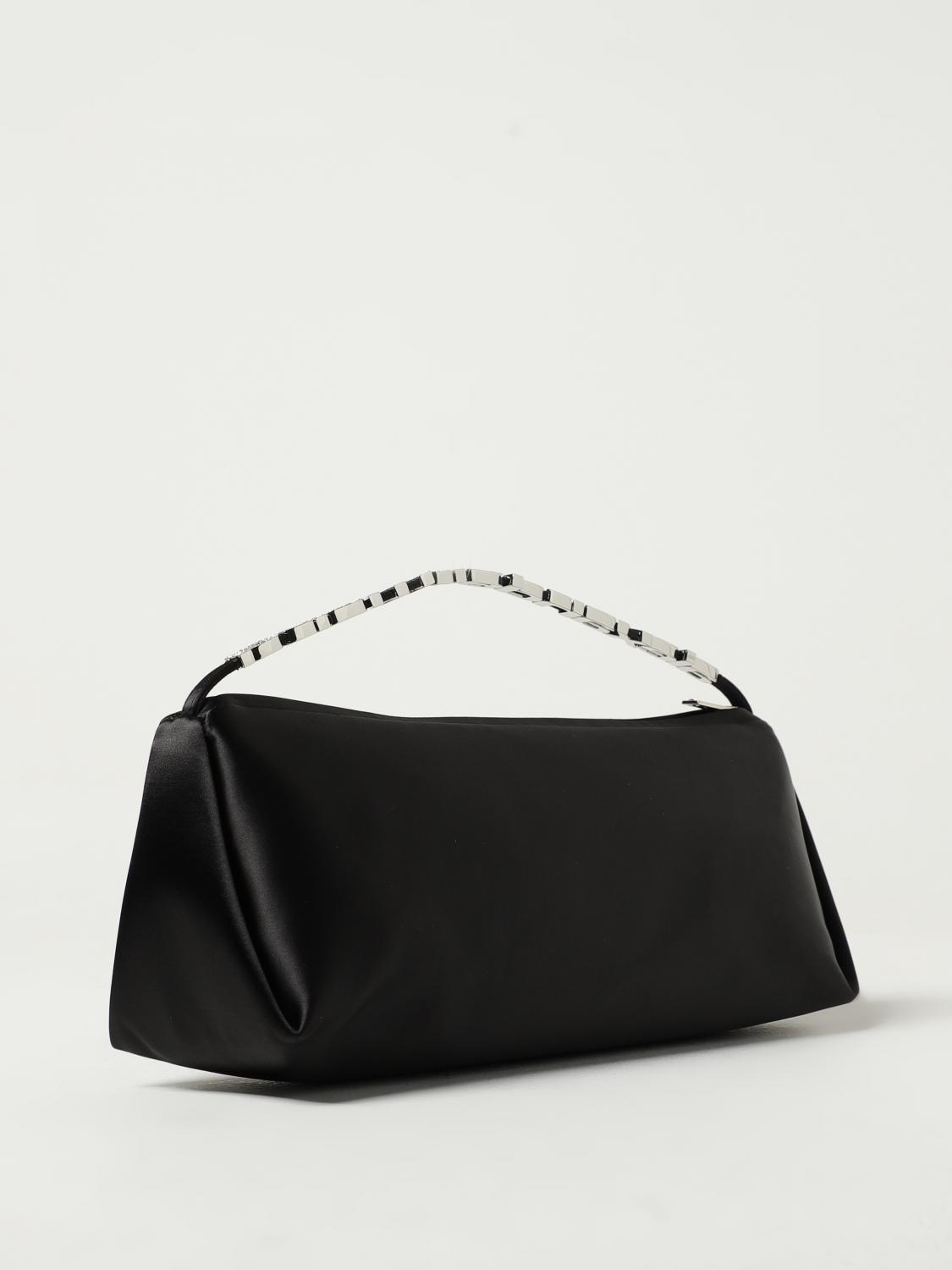 Alexander Wang Marques bag in satin - Black | 20423R04T | GIGLIO.COM