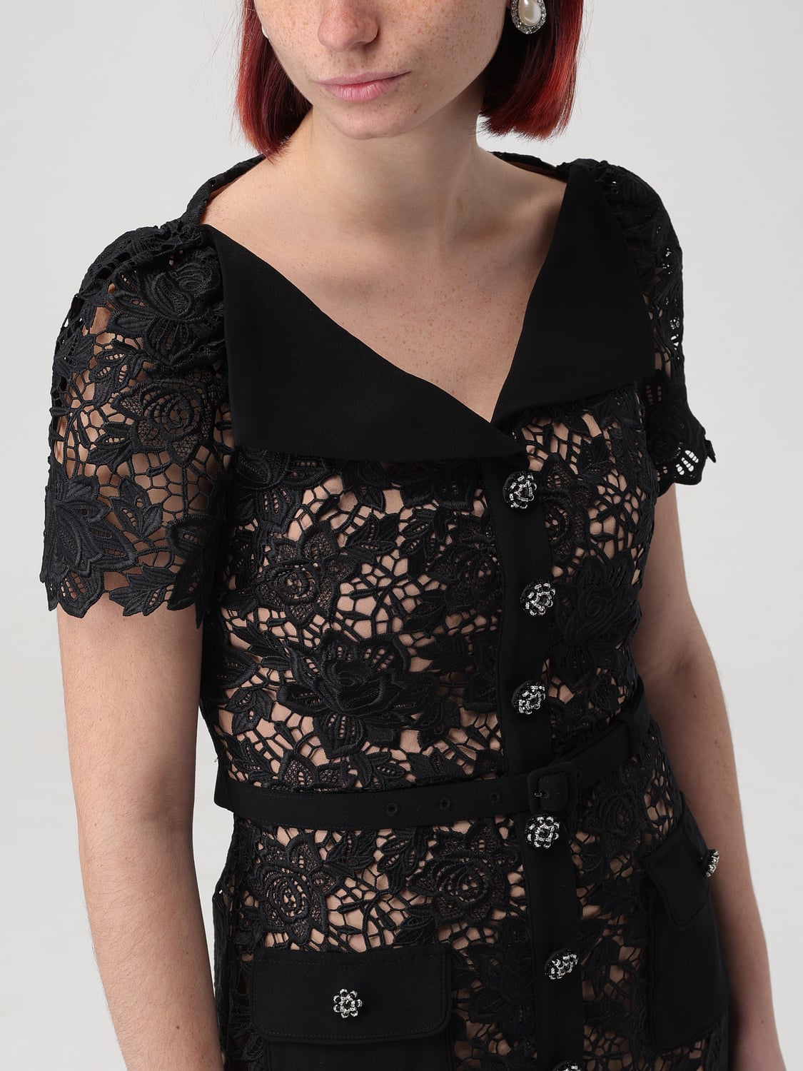 SELF-PORTRAIT VESTIDO: Vestido mujer Self-portrait, Negro - Img 4