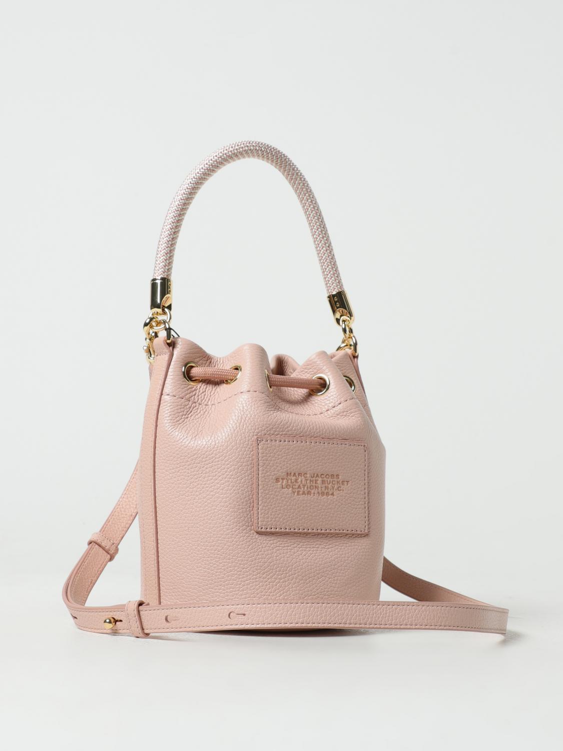 MARC JACOBS BORSA MINI: Borsa The Bucket Bag Marc Jacobs in pelle a grana, Confetto - Img 2
