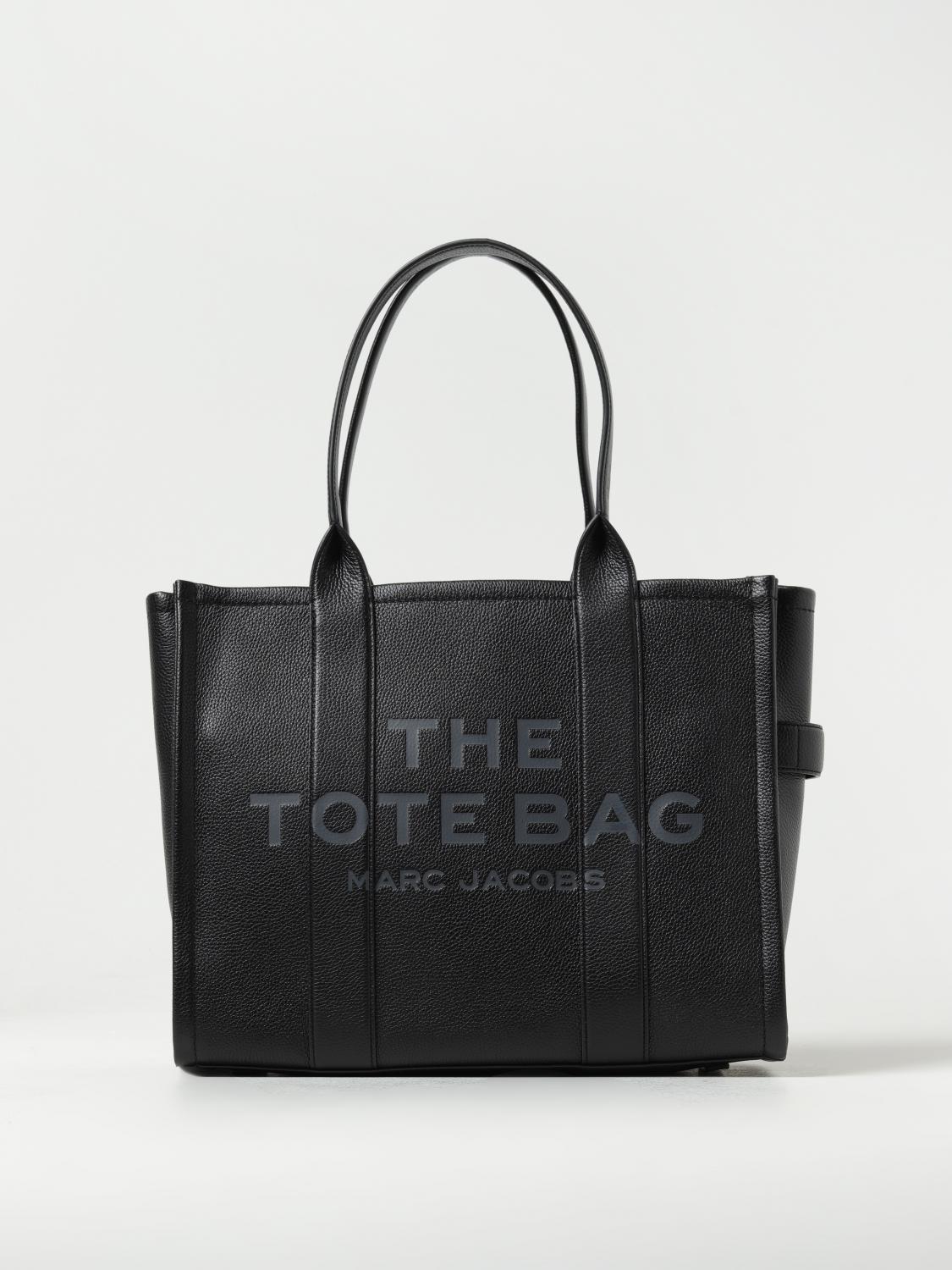 Mark jacobs black leather tote shops bag