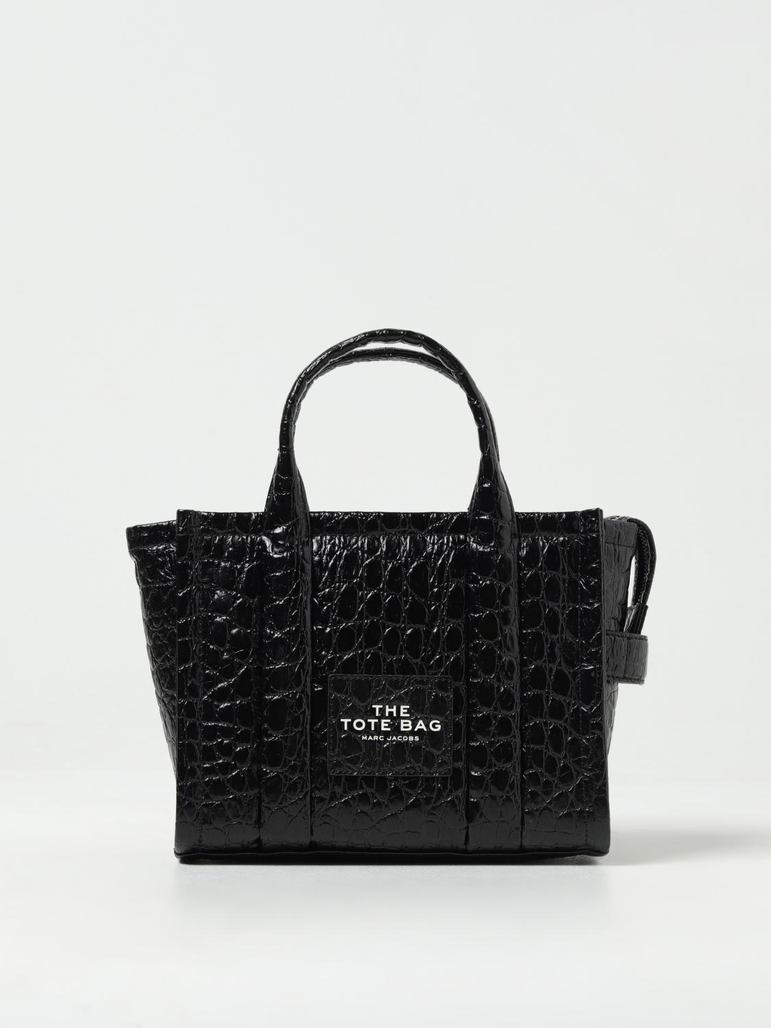 Marc Jacobs The Tote bag in croco print leather - Black