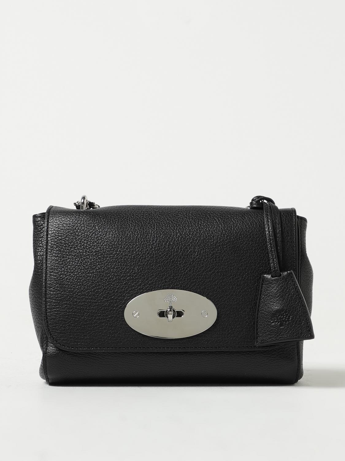MULBERRY BORSA MINI: Borsa Lily Mulberry in pelle a micro grana, Nero - Img 1