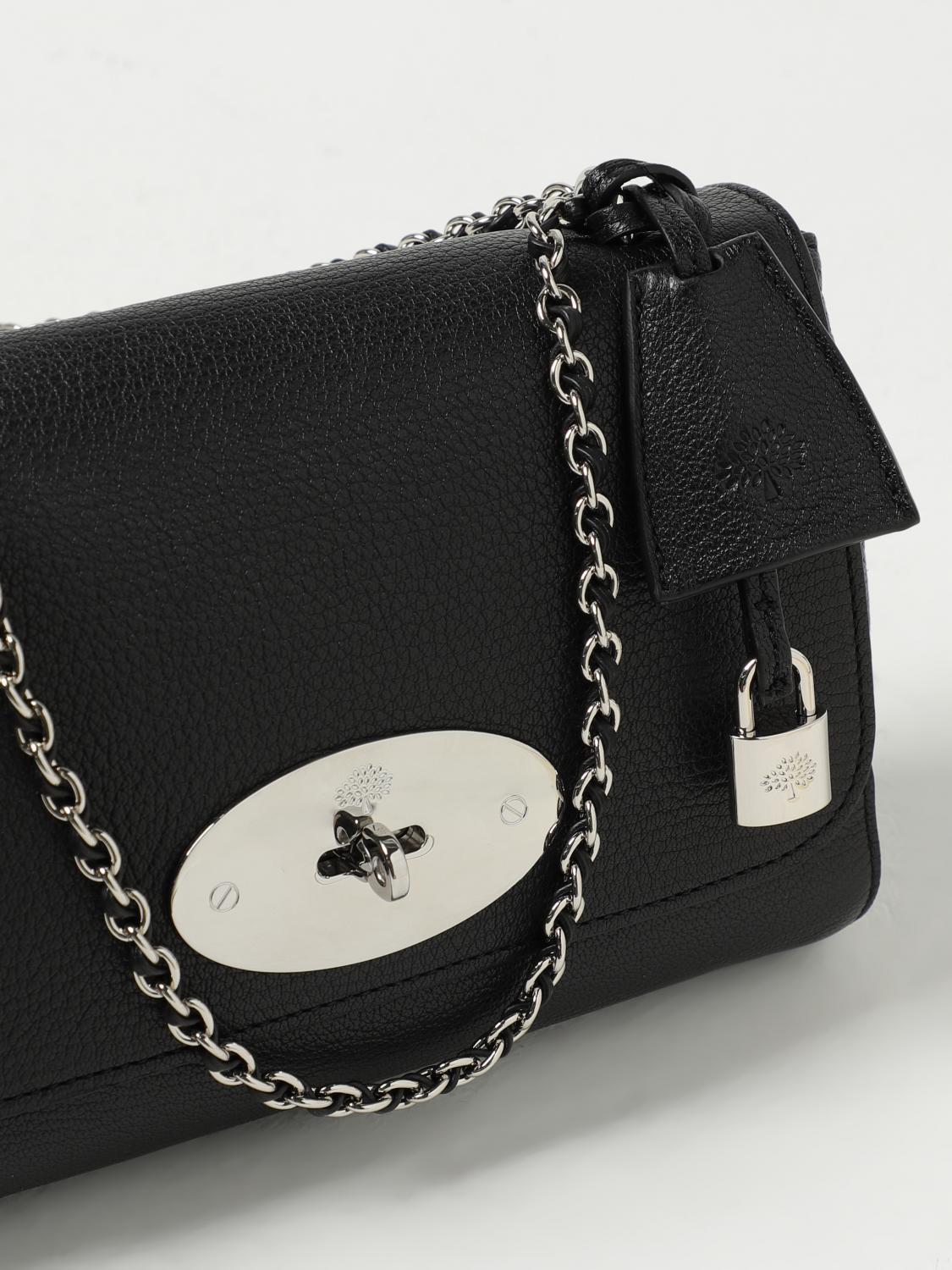 MULBERRY BORSA MINI: Borsa Lily Mulberry in pelle a micro grana, Nero - Img 3