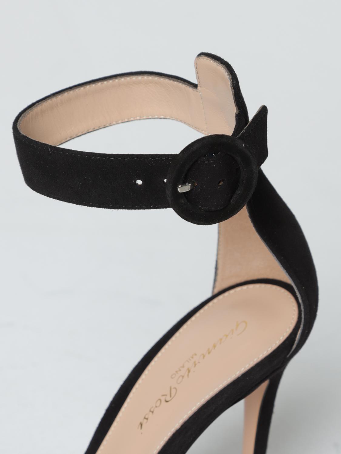 GIANVITO ROSSI: Portofino sandals in suede - Black