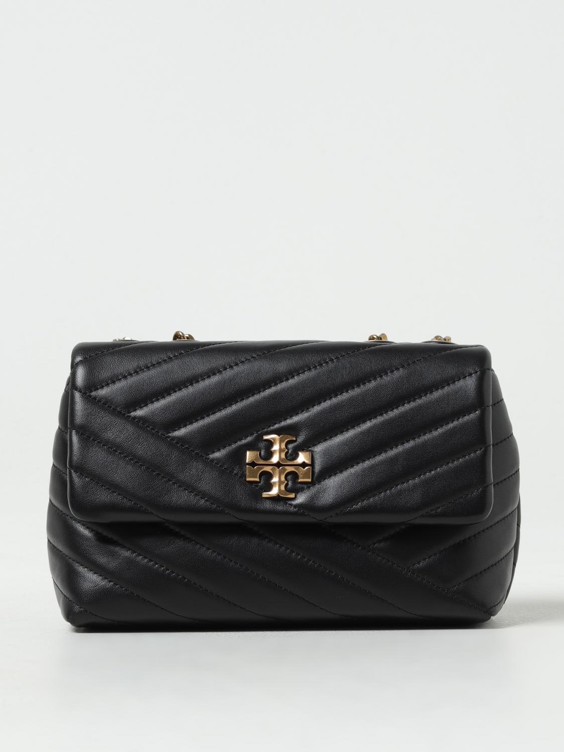 TORY BURCH BORSA A SPALLA: Borsa Kira Tory Burch in pelle trapuntata, Nero - Img 1