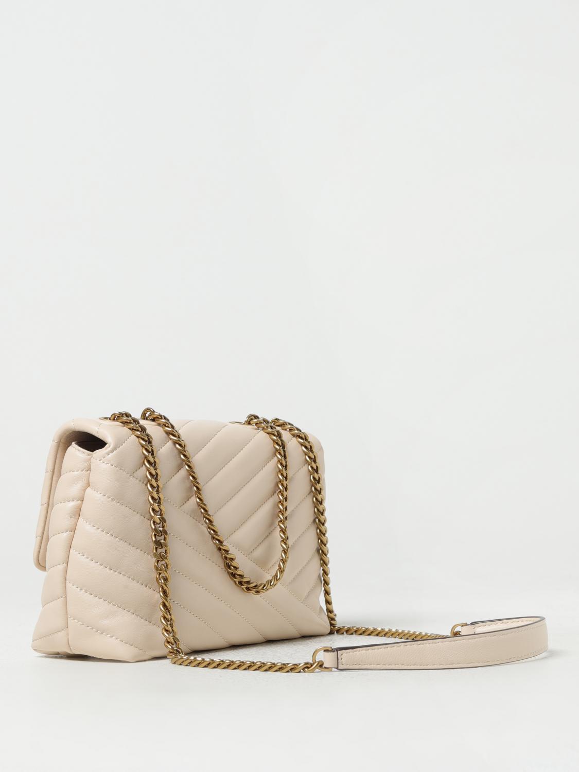 TORY BURCH BORSA A SPALLA: Borsa Kira Tory Burch in pelle trapuntata, Beige - Img 2