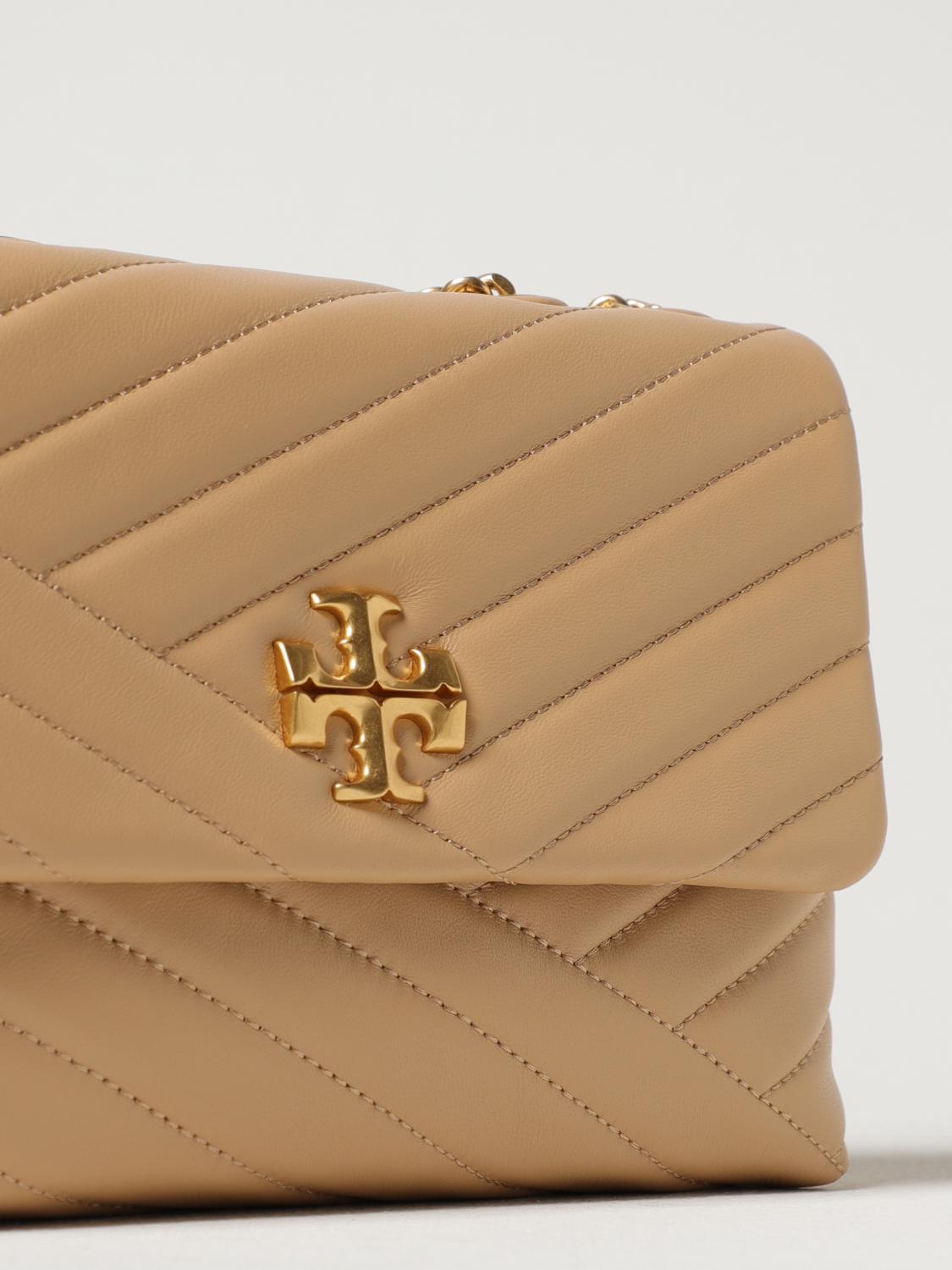 TORY BURCH BORSA A SPALLA: Borsa Kira Tory Burch in pelle trapuntata, Sabbia - Img 3
