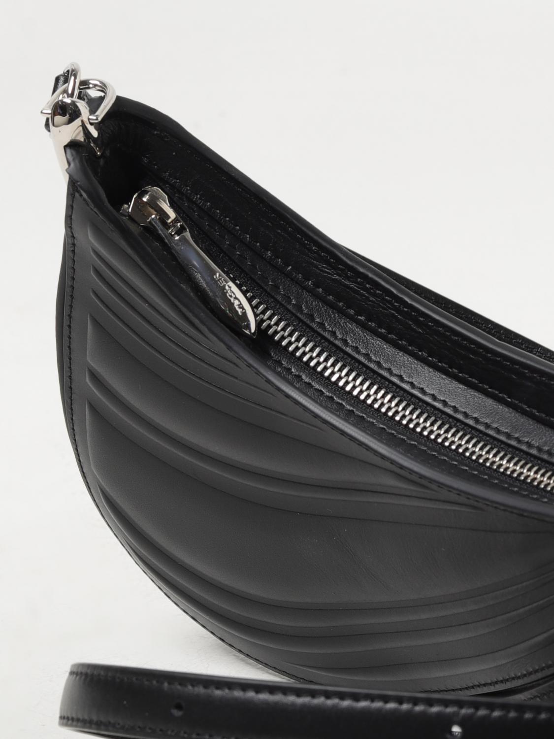 MUGLER BORSA MINI: Borsa Spinal Curve mini Mugler in pelle, Nero - Img 3