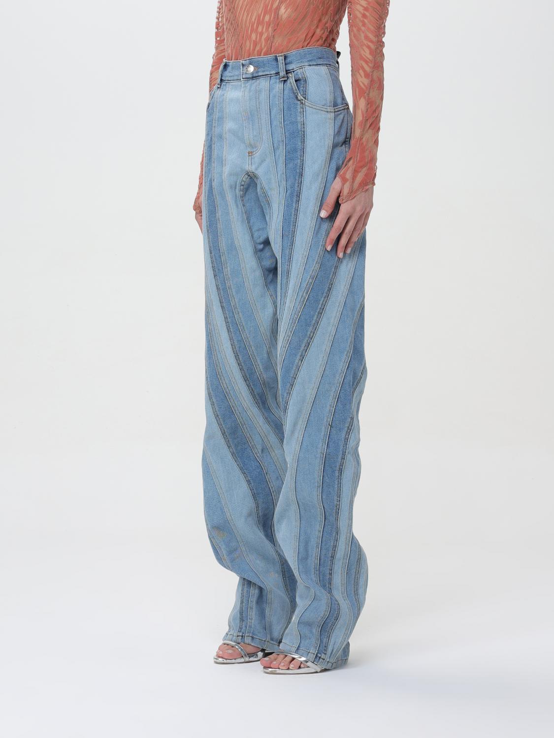 Mugler Outlet: Pants woman - Blue | Mugler jeans