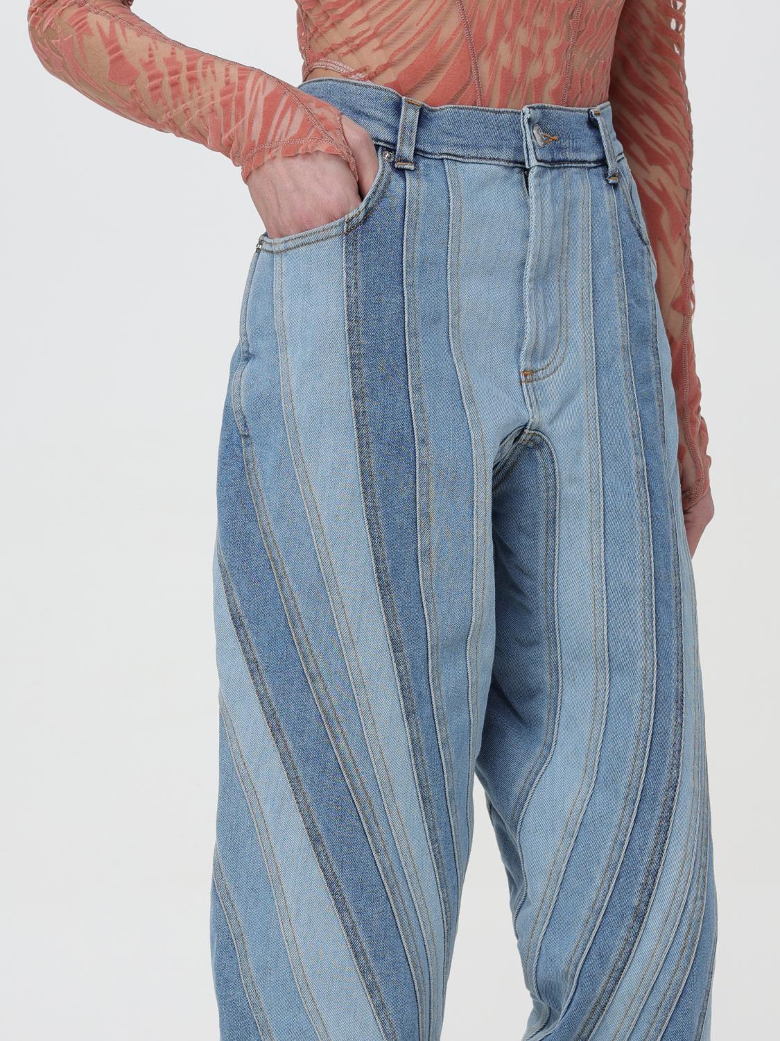 デニム・ジーパン MUGLER Woman Jeans Blue 23W6PA0327280 6048 Mugler Outlet: Pants woman - Blue | Mugler jeans