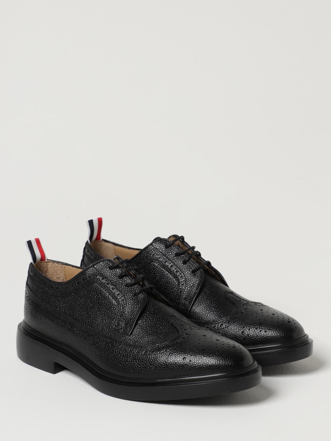 Thom Browne derby shoes in grained leather - Black | MFD002H00198