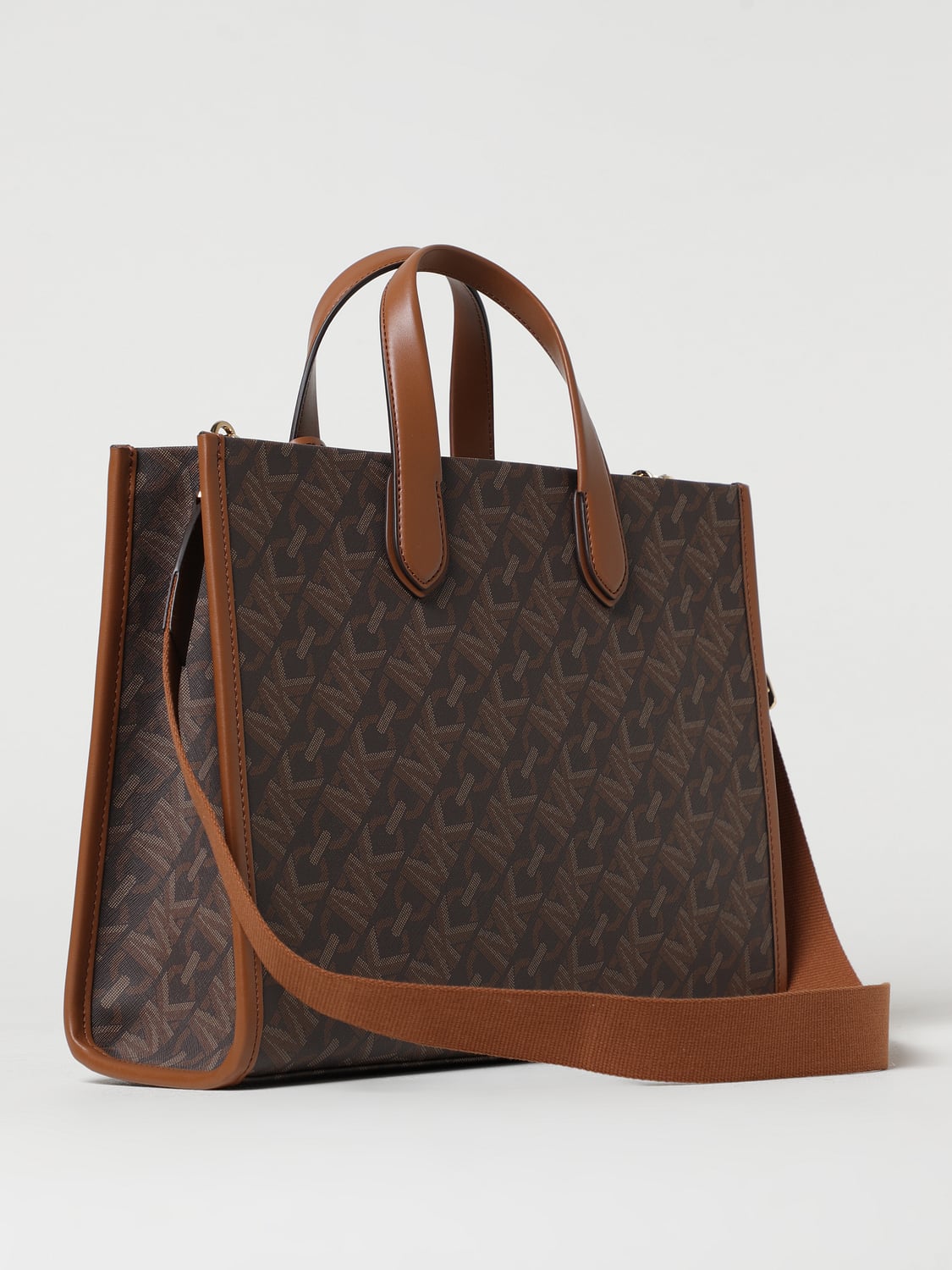 MICHAEL KORS BORSA TOTE: Borsa Gigi Michael Kors in tessuto spalmato, Marrone - Img 2